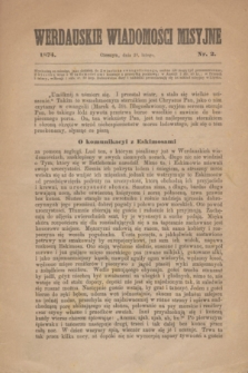 Werdauskie Wiadomości Misyjne. 1874, nr 2 (28 lutego)