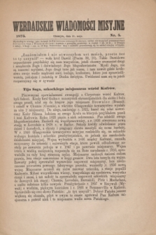 Werdauskie Wiadomości Misyjne. 1875, nr 5 (31 maja)