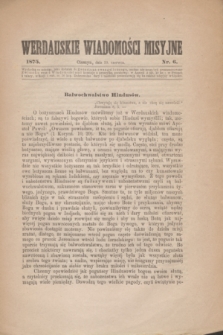 Werdauskie Wiadomości Misyjne. 1875, nr 6 (30 czerwca)