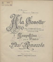 A la gavotte : composition pour le piano