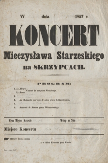 Koncert Mieczysława Starzeskiego na skrzypcach