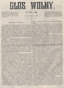Głos Wolny. 1868, nr 165 i 166