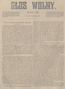 Głos Wolny. 1868, nr 193 i 194