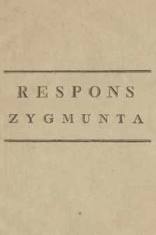 Respons Zygmunta