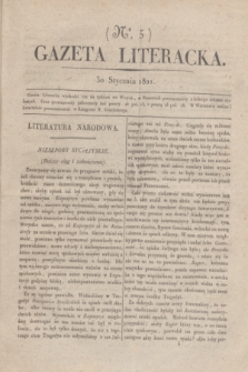 Gazeta Literacka. No 5 (30 stycznia 1821)