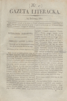 Gazeta Literacka. nr 17 (24 kwietnia 1821)