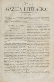 Gazeta Literacka. nr 20 (15 maja 1821)