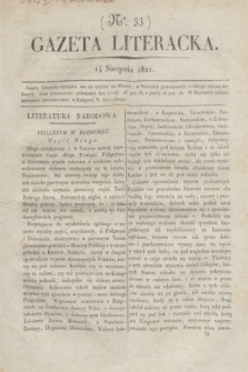 Gazeta Literacka. No 33 (14 sierpnia 1821)