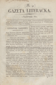 Gazeta Literacka. No 40 (2 października 1821)