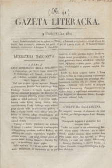Gazeta Literacka. No 41 (9 października 1821)