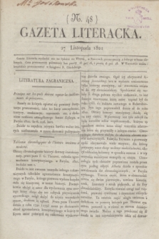 Gazeta Literacka. No 48 (27 listopada 1821)