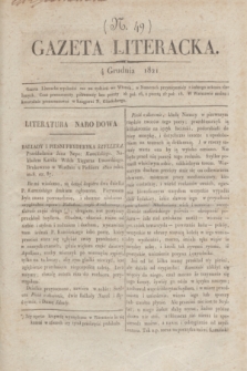 Gazeta Literacka. No 49 (4 grudnia 1821)