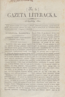 Gazeta Literacka. No 51 (18 grudnia 1821)