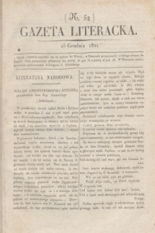 Gazeta Literacka. No 52 (25 grudnia 1821)