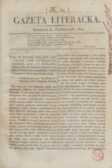 Gazeta Literacka. [T. II], nr 37 (21. Października 1822)