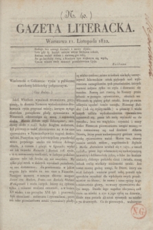 Gazeta Literacka. [T. II], nr 40 (11. Listopada 1822)