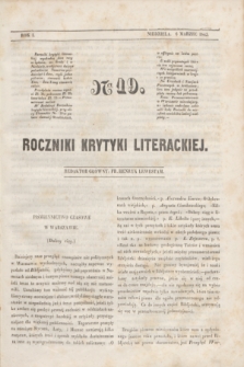 Roczniki Krytyki Literackiej. R.1, [T.1], Ner 19 (6 marca 1842)