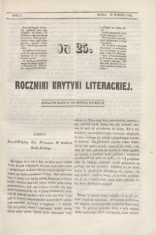 Roczniki Krytyki Literackiej. R.1, [T.1], Ner 25 (30 marca 1842)