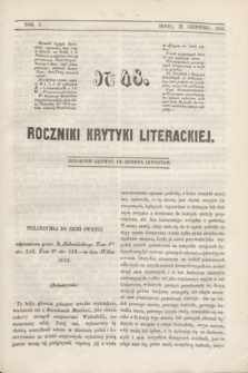 Roczniki Krytyki Literackiej. R.1, [T.1], Ner 48 (22 czerwca 1842)