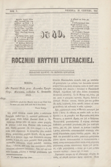 Roczniki Krytyki Literackiej. R.1, [T.1], Ner 49 (26 czerwca 1842)