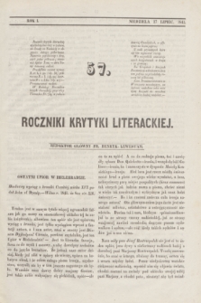 Roczniki Krytyki Literackiej. R.1, [T.2], [Ner] 57 (17 lipca 1842)