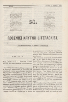 Roczniki Krytyki Literackiej. R.1, [T.2], [Ner] 58 (20 lipca 1842)