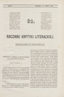 Roczniki Krytyki Literackiej. R.1, [T.2], [Ner] 61 (30 lipca 1842)