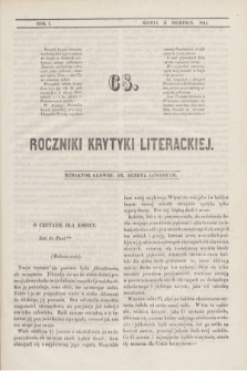 Roczniki Krytyki Literackiej. R.1, [T.2], [Ner] 68 (31 sierpnia 1842)