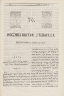 Roczniki Krytyki Literackiej. R.1, [T.2], [Ner] 74 (21 września 1842)