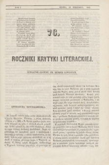 Roczniki Krytyki Literackiej. R.1, [T.2], [Ner] 76 (28 września 1842)