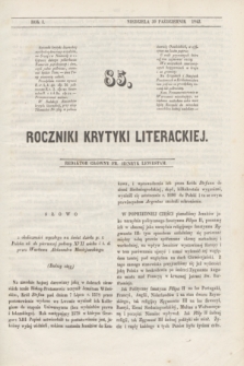 Roczniki Krytyki Literackiej. R.1, [T.2], [Ner] 85 (30 października 1842)