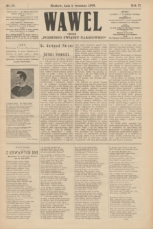 Wawel : organ „Polskiego Związku Narodowego”. R.2, nr 17 (1 września 1909)