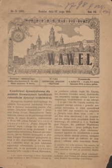 Wawel : pismo peryodyczne, społeczne i polityczne. R.7, nr 5=103 (17 maja 1914)