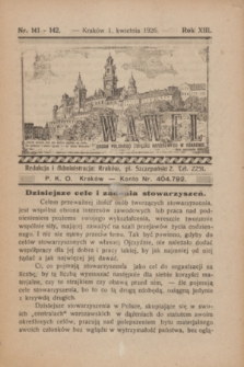 Wawel : organ Polskiego Związku Narodowego w Krakowie. R.13, nr 142 (1 kwietnia 1926)