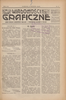 Wiadomości Graficzne : organ związku zawodowego drukarzy i pokrewnych zawodów w Polsce. R.17 [i.e.16], № 11 (20 września 1924)