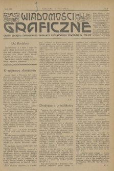 Wiadomości Graficzne : organ związku zawodowego drukarzy i pokrewnych zawodów w Polsce. R.19, nr 3 (1 lutego 1927)