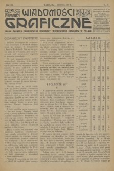 Wiadomości Graficzne : organ związku zawodowego drukarzy i pokrewnych zawodów w Polsce. R.19, nr 23 (1 grudnia 1927)