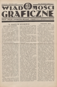 Wiadomości Graficzne : organ związku zawodowego drukarzy i pokrewnych zawodów w Polsce. R.22, nr 17 (1 września 1930)