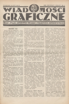 Wiadomości Graficzne : organ związku zawodowego drukarzy i pokrewnych zawodów w Polsce. R.24, nr 4 (20 luty 1932)