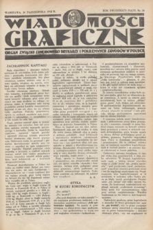 Wiadomości Graficzne : organ związku zawodowego drukarzy i pokrewnych zawodów w Polsce. R.25, nr 20 (20 października 1932)