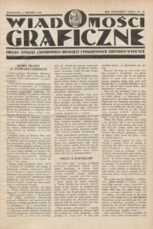 Wiadomości Graficzne : organ związku zawodowego drukarzy i pokrewnych zawodów w Polsce. R.25, nr 23 (5 grudnia 1932)