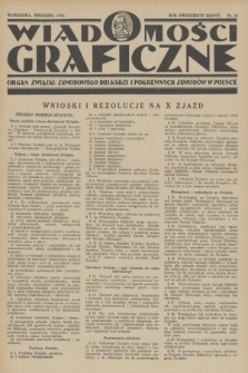 Wiadomości Graficzne : organ związku zawodowego drukarzy i pokrewnych zawodów w Polsce. R.26, nr 10 (wrzesień 1933)