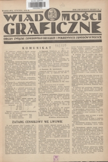 Wiadomości Graficzne : organ związku zawodowego drukarzy i pokrewnych zawodów w Polsce. R.27, nr 1 (styczeń 1934)