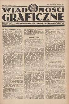 Wiadomości Graficzne : organ związku zawodowego drukarzy i pokrewnych zawodów w Polsce. R.27, nr 5 (maj 1934)