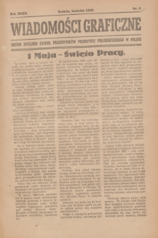 Wiadomości Graficzne : organ związku zawod. pracowników przemysłu poligraficznego w Polsce. R.32, nr 4 (kwiecień 1946)