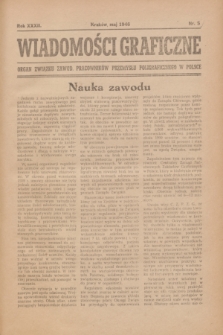 Wiadomości Graficzne : organ związku zawod. pracowników przemysłu poligraficznego w Polsce. R.32, nr 5 (maj 1946)