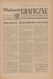 Wiadomości Graficzne : organ związku zawod. pracowników przemysłu poligraficznego w Polsce. R.34, nr 4 (kwiecień 1948)