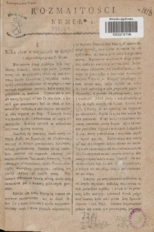 Rozmaitości : do numeru ... Gazety Korrespondenta Warsz. 1818, nr 1