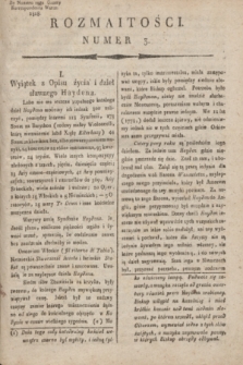 Rozmaitości : do numeru 19go Gazety Korrespondenta Warsz. 1818, nr 3