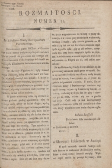 Rozmaitości : do numeru 33 Gazety Korrespondenta Warsz. 1818, nr 11